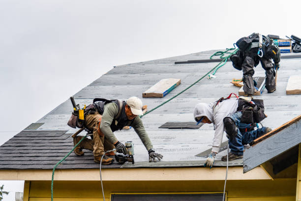 Professional Gutter Installation technician working in Williamsburg, OH